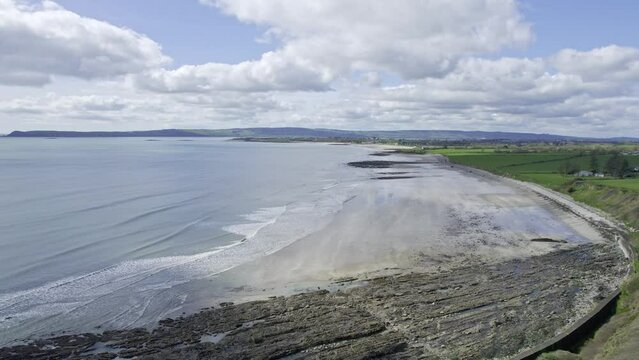 View from Copper Coast Drive of Dungarvan Bay and Helvic Head with an incoming tide