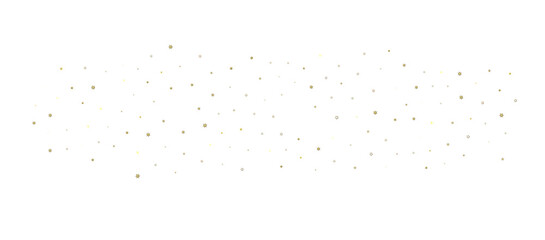 Stars - Holiday golden decoration, glitter frame isolated - 3D PNG