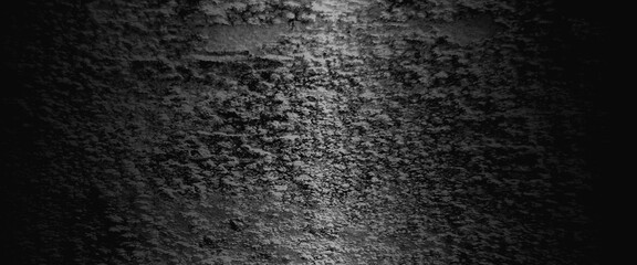 Wall full of scratches. grungy cement texture for background, scary dark wall. black wall abstract grey color design are light with white gradient background.