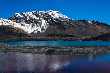 Fototapeta na wymiar A panoramic view of the Nevado Pastoruri, in Peru, South America! 