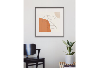 Any Frame Size Interior Wall Art Poster Mockup Template