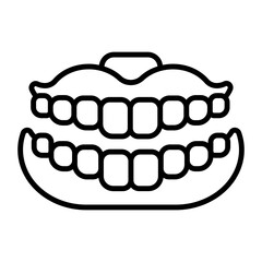 Removeable Fixed prosthodontics concept, teeth alginate impression vector icon design, Dentistry symbol,Health Care sign, Dental instrument stock illustration 