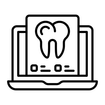 Scanning Teeth concept, Cone Beam Computed Tomography vector icon design, Dentistry symbol,Health Care sign, Dental instrument stock illustration 