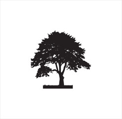  A tree silhouette vector art work.