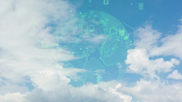 Future environmental conservation and sustainable ESG modernization development by using technology of renewable resources to reduce pollution and carbon emission . High quality 4k footage