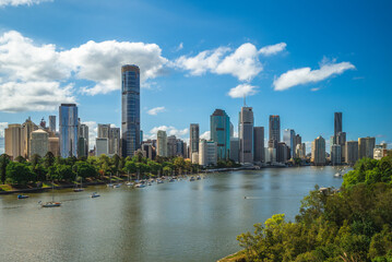 Obraz premium Skyline of Brisbane, the capital of Queensland, Australia