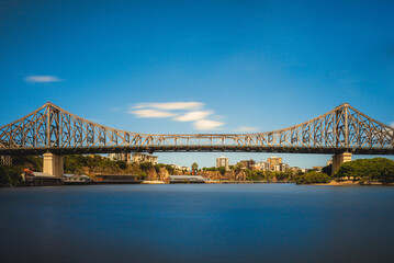 scenery of brisbane with story bridge in australia