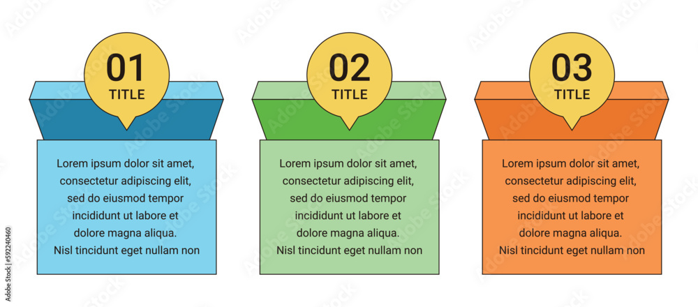 Poster a set of colorful box-shaped border frame design templates.