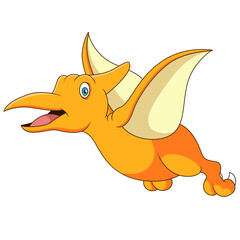 Cute pteranodon cartoon Vector illustration © PitubeART