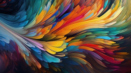 Plakat Feathery Paint Splash Flowing Background Design - Perfect for Artistic Projects - Generative AI