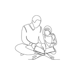 Obraz na płótnie Canvas Parent and child vector illustration