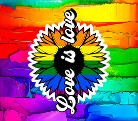 Abstract colourful watercolor rainbow background in cartoon style. Stock illustration.