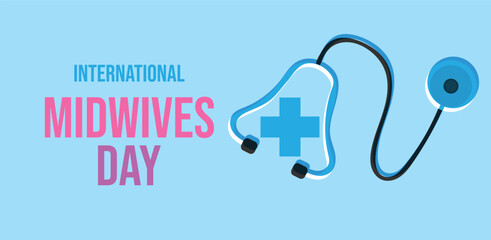 International Midwives Day. Template for background, banner, card, poster. 