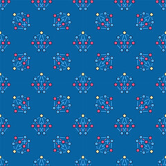 Neural Networks vector concept colored seamless pattern