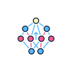 Neural Networks vector concept minimal colored icon or symbol