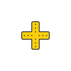 Road icon design with white background stock illustration