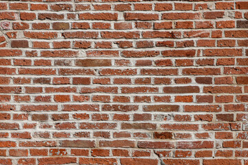 Obraz premium dark texture of old red bricks wall background