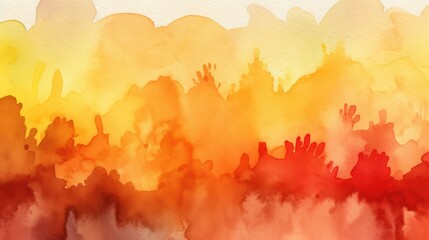 Colorful watercolor background in warm colors for your design, ai