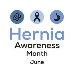  National Hernia awareness month in every June. banner design template Vector illustration background design.