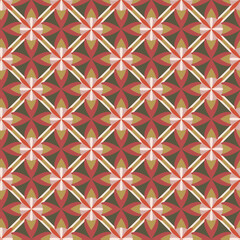 Abstract geometric seamless pattern ornament. Background design, wallpaper, fabric, print, decorative element. Modern trend in ethnic style, boho. Vector illustration. 