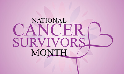  National Cancer survivors day is observed every year in June. banner design template Vector illustration background design.