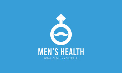  Men's health month is observed every year in June. banner design template Vector illustration background design.