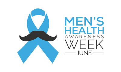   Men's health week is observed every year in June. banner design template Vector illustration background design.