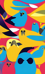 Fototapeta premium The Enchanting Calls of the Loon made with Generative AI