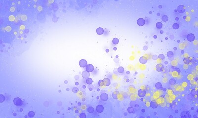 abstract background of glitter vintage lights . Blue . Yellow and white. de-focused. banner