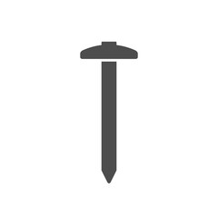 Drywall nail line outline icon