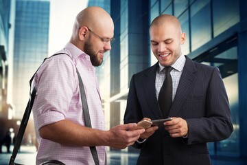 Fototapeta na wymiar Business people chatting together, teamwork at workplace