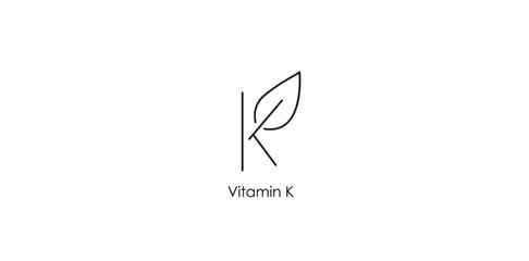 Vitamin K Icon - A Simple and Versatile Vector Illustration for Nutrition and Health Designs