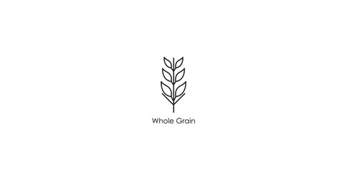 Whole Grain Icon - A Simple and Versatile Vector Illustration for Nutrition and Health Designs