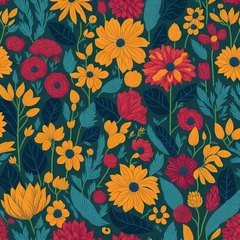 Möbelaufkleber seamless pattern with flowers © The Creative Corner