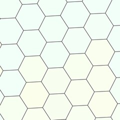 White geometric hexagon pattern for background or wallpaper