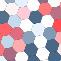 Colorful geometric hexagon pattern for background or wallpaper