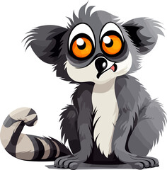 A Playful Raccoon Vector Illustration - Curious Explorer
