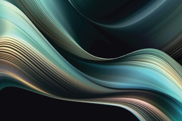 Metallic abstract wavy liquid background layout design tech innovation