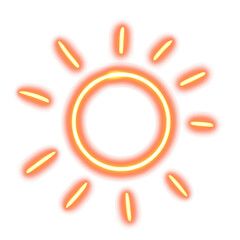 Orange neon sun © Natallia