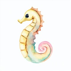 watercolor Seahorse 