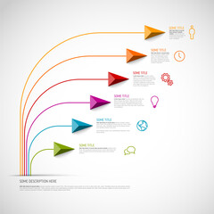 Simple infographic with title and six smaller element option items