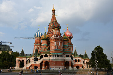 World-famous, iconic St. Basil's Cathedral in Moscow, Russia