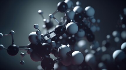 Science background with atoms and melocules