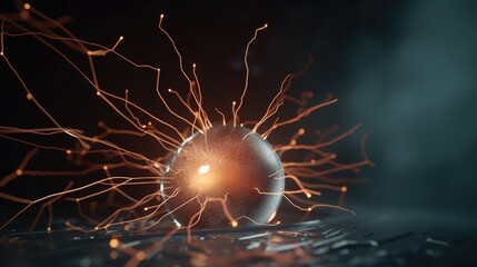 Science background with atoms and melocules