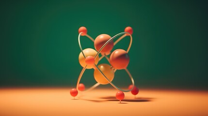 Science background with atoms and melocules