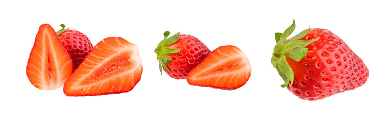 Strawberry isolated on transparent background png.