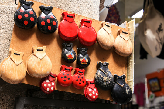 Castanets for sale in a souvenir shop in Toledo