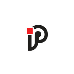 Letter P Pixel Logo Design Element