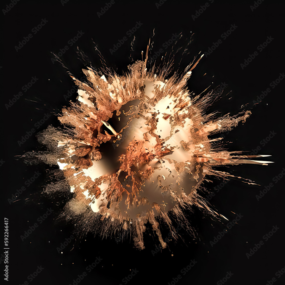 Aufkleber an image of an explosion was generatively created - generative ai.