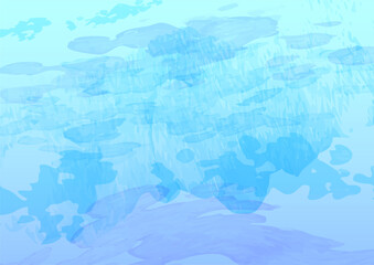 Fototapeta na wymiar 水のイメージの青いアブストラクト和紙背景2
